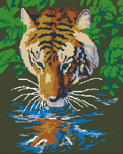 Pixelhobby Classic Set - Tiger quenches thirst