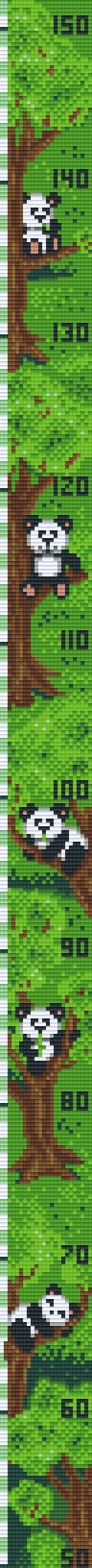 Pixelhobby Klassik - Maßband Pandas