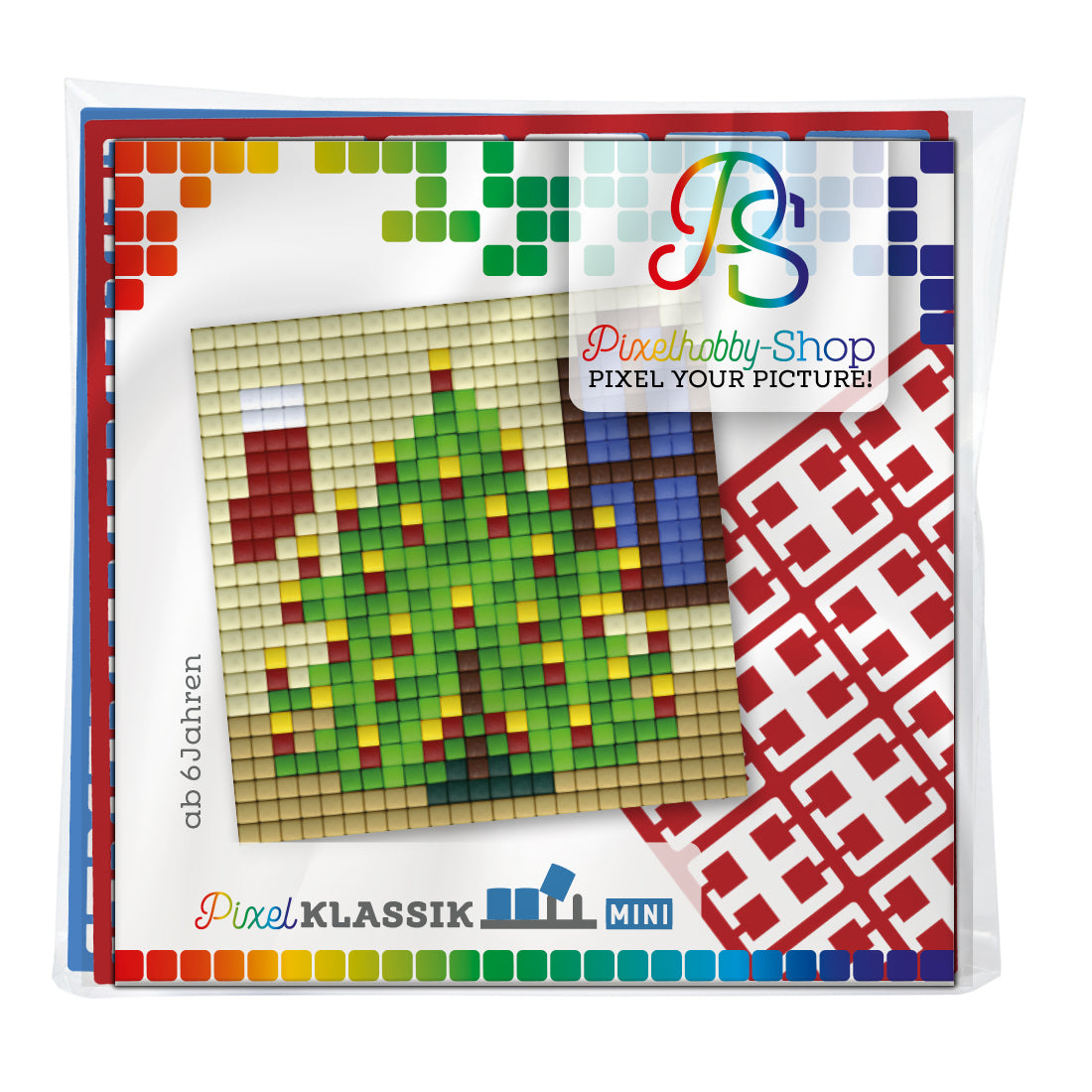 Pixelhobby Klassik (Mini) Magnet Set - Weihnachtsbaum steht