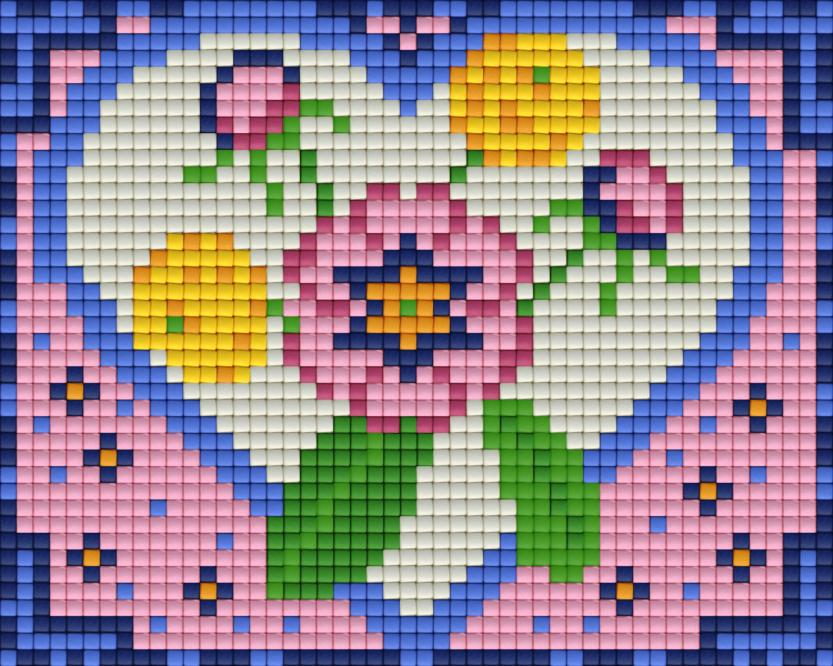 Pixelhobby Klassik Vorlage - Flowerheart