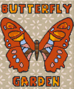 Pixelhobby Klassik Vorlage - Butterfly Garden