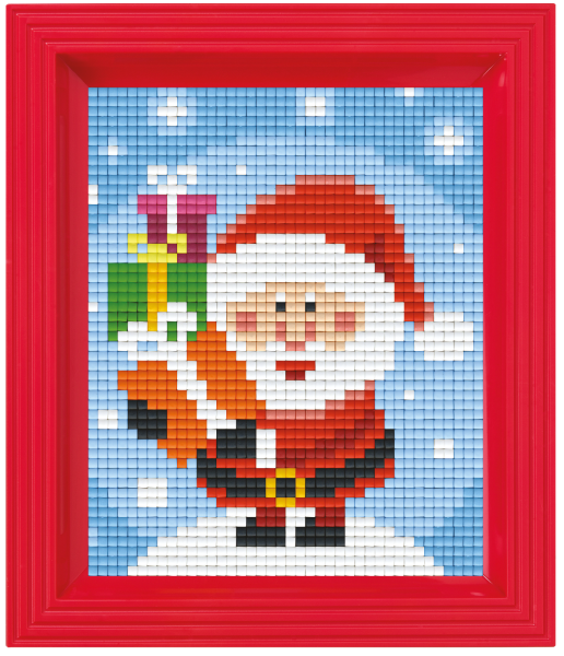 Pixelhobby Klassik Geschenkset - Weihnachtsmann mit Geschenken
