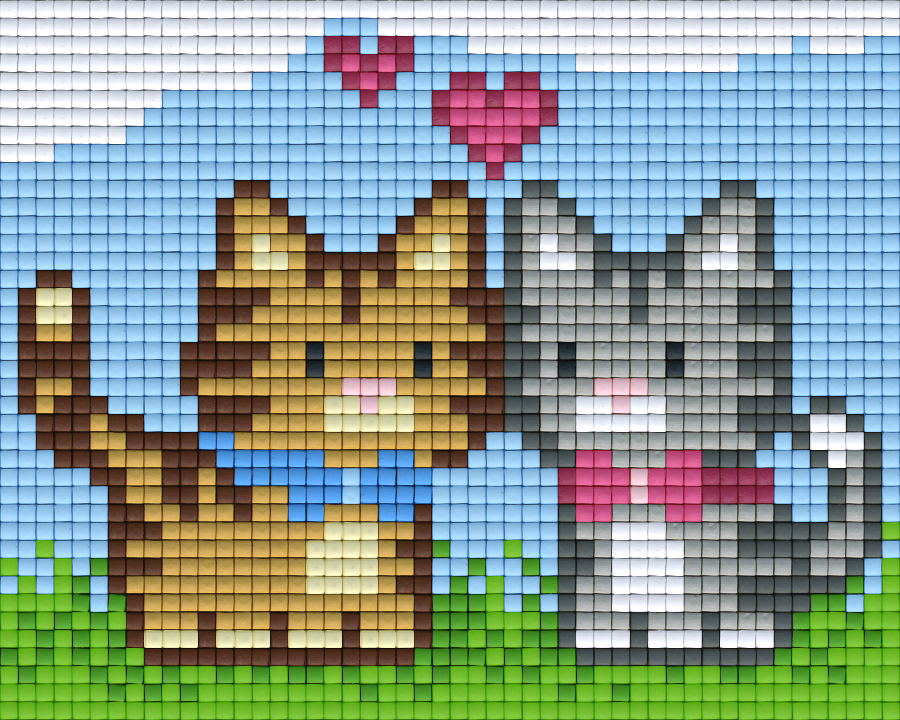 Pixel hobby classic template - couple of cats