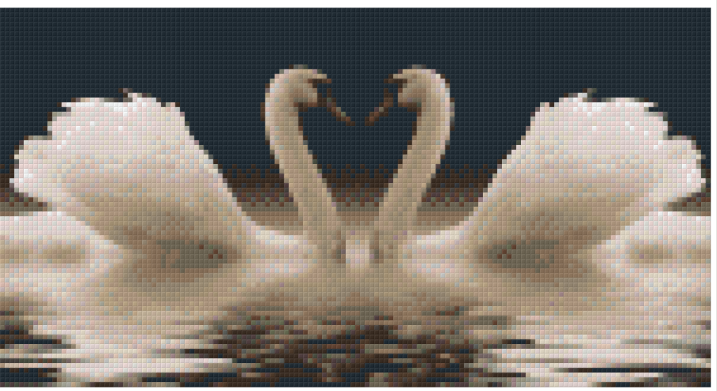 Pixel hobby classic template - swan heart