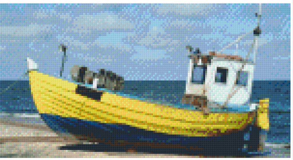 Pixelhobby Klassik Vorlage - Fischerboot
