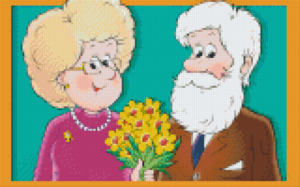 Pixelhobby Klassik Vorlage - Oma und Opa